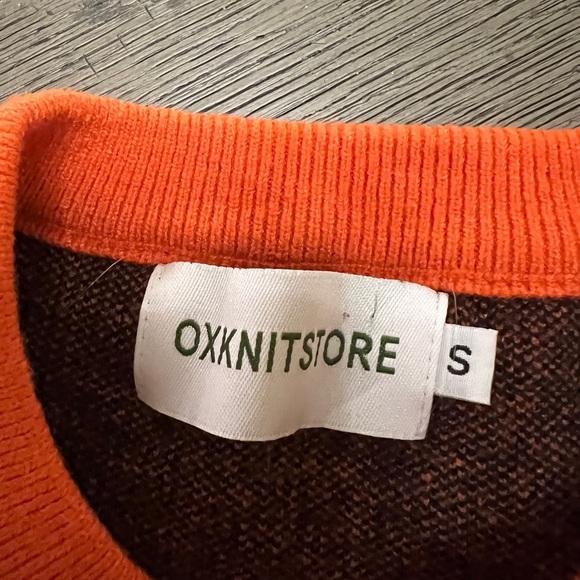 Oxknitstore Stay Groovy Short Sleeve Sweater Size S - Picture 5 of 5